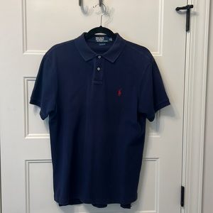 Gently used mens Sz M custom fit 2 button polo by Ralph Lauren